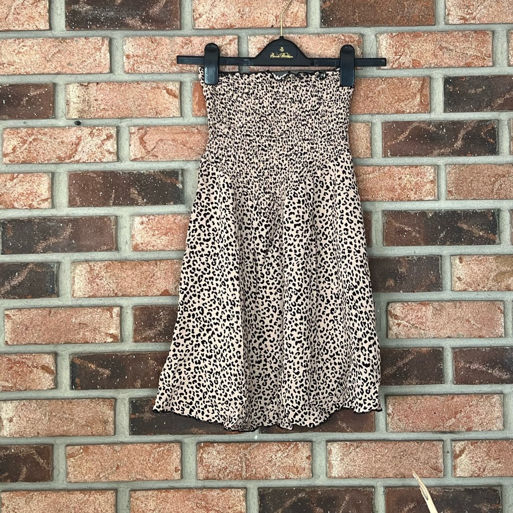 Love, Fire Animal Print Tube Top